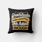 Inspirational Gratitude Typography Quotes クッション (裏面)