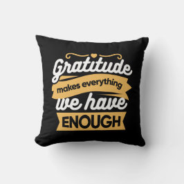 Inspirational Gratitude Typography Quotes クッション
