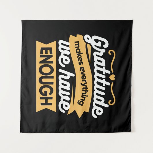 Inspirational Gratitude Typography Quotes タペストリー (正面(横))