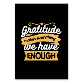 Inspirational Gratitude Typography Quotes テーブルナンバー