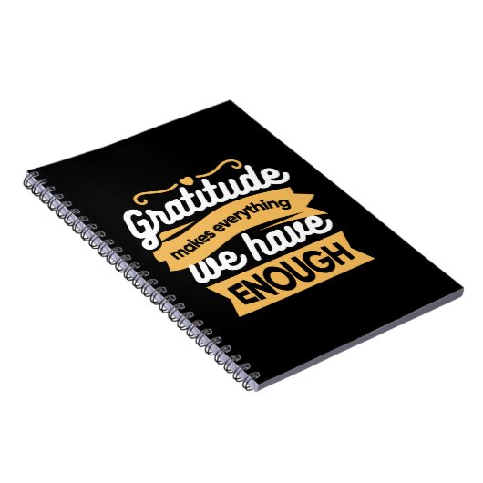 Inspirational Gratitude Typography Quotes ノートブック (右側)