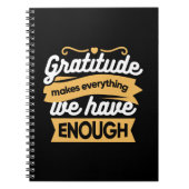 Inspirational Gratitude Typography Quotes ノートブック (正面)