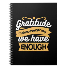 Inspirational Gratitude Typography Quotes ノートブック