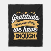 Inspirational Gratitude Typography Quotes フリースブランケット (正面)