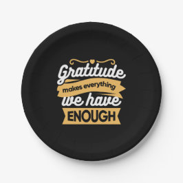 Inspirational Gratitude Typography Quotes ペーパープレート