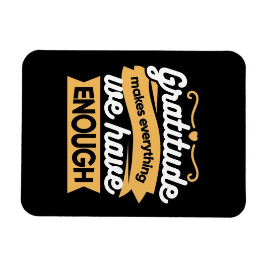 Inspirational Gratitude Typography Quotes マグネット (横)