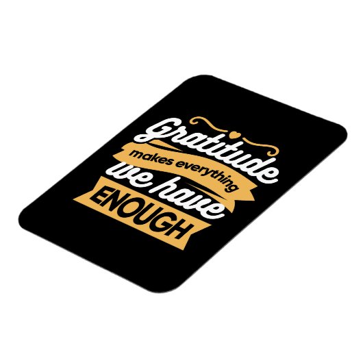 Inspirational Gratitude Typography Quotes マグネット (左側)