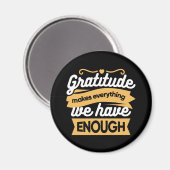 Inspirational Gratitude Typography Quotes マグネット (正面/裏面)