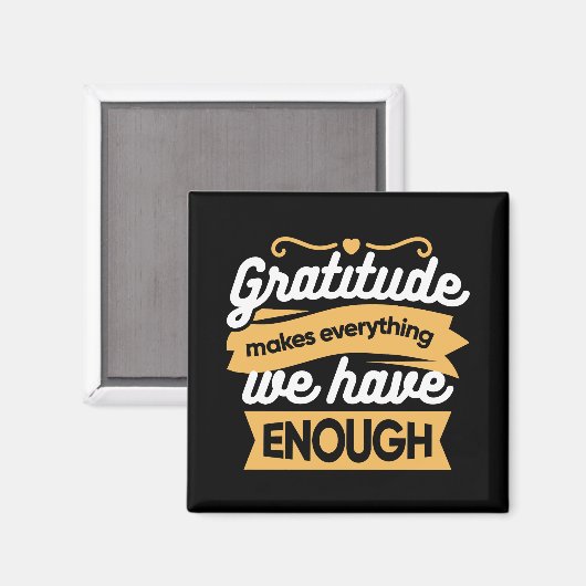 Inspirational Gratitude Typography Quotes マグネット (正面/裏面)