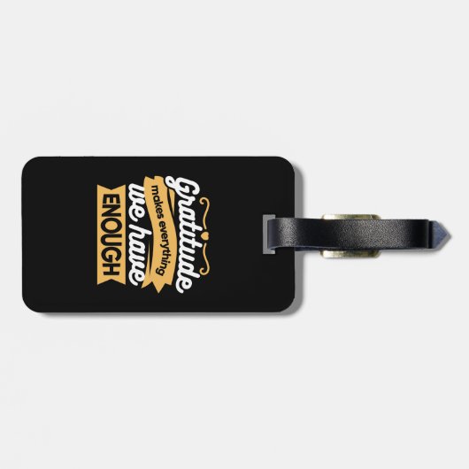 Inspirational Gratitude Typography Quotes ラゲッジタグ (裏面横)