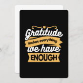 Inspirational Gratitude Typography Quotes 招待状 (正面/裏面)