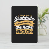 Inspirational Gratitude Typography Quotes 招待状 (スタンド正面)