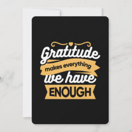 Inspirational Gratitude Typography Quotes 招待状