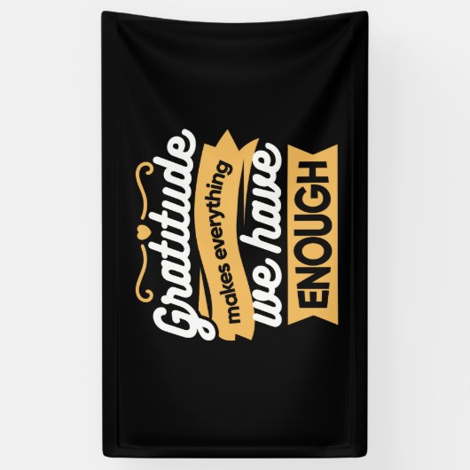Inspirational Gratitude Typography Quotes 横断幕 (縦)