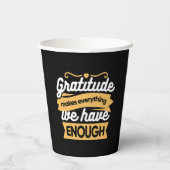 Inspirational Gratitude Typography Quotes 紙コップ (裏面)