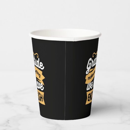 Inspirational Gratitude Typography Quotes 紙コップ (右)