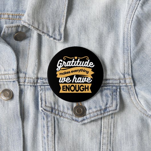 Inspirational Gratitude Typography Quotes 缶バッジ (インサイチュ)