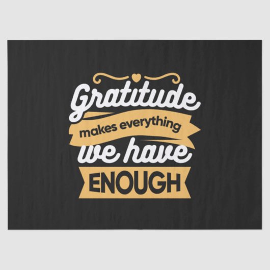 Inspirational Gratitude Typography Quotes 薄葉紙 (正面)