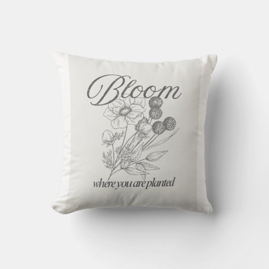 Inspirational Growth Quote Tee クッション (正面)