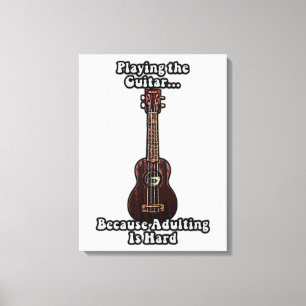 inspirational guitar quote for guitar lovers キャンバスプリント