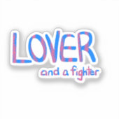 Inspirational Hand Drawn Blue and Pink Quote シール (正面)