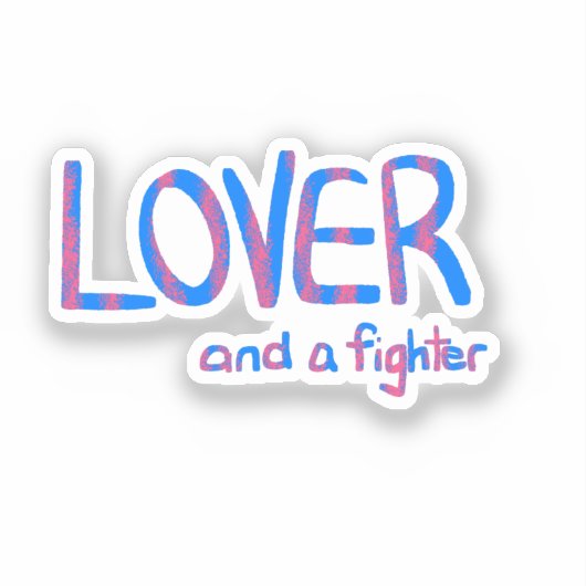 Inspirational Hand Drawn Blue and Pink Quote シール (正面)