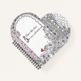 Inspirational Heart Shaped Spiral Notebook ノートブック