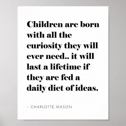 Inspirational Homeschool Quote About Children ポスター (正面)