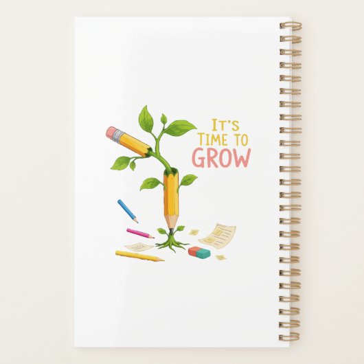 Inspirational "It's Time to Grow" Pencil Plant  プランナー手帳 (裏面)