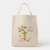 Inspirational "It's Time to Grow" Pencil Plant | T トートバッグ (裏面)