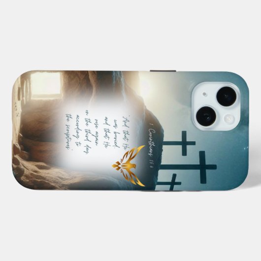 Inspirational Jesus Resurrection Gold Dove Bible Case-Mate iPhoneケース (裏面 (横))