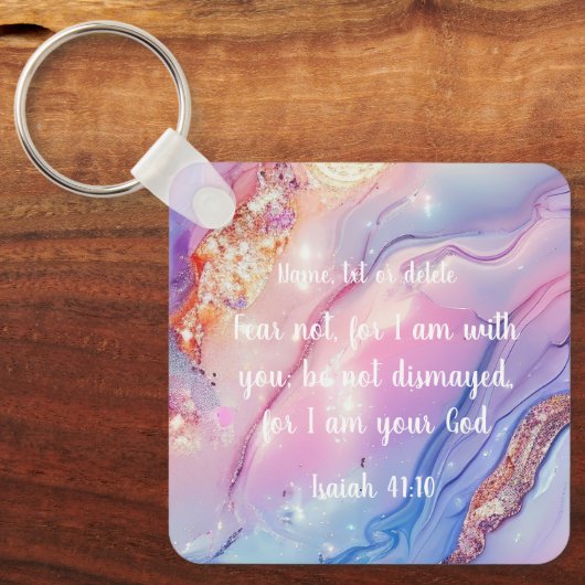 Inspirational Keychain – Isaiah 41:10 Fear Not  キーホルダー (正面)