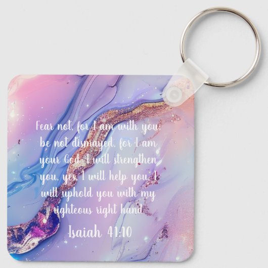 Inspirational Keychain – Isaiah 41:10 Fear Not  キーホルダー (裏面)