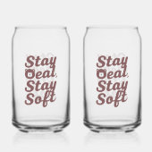 Inspirational Kindness Quote with Cozy Bear ガラス缶 (正面)