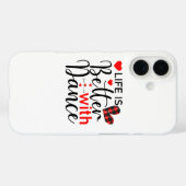 Inspirational "Life is Better with Dance" Case-Mate iPhoneケース (裏面 (横))