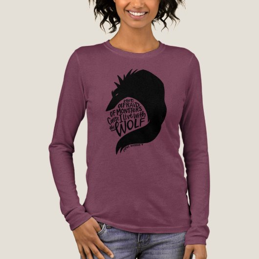 Inspirational Lupus Shirt – Live with the Wolf Typ トライブレンドTシャツ (正面)