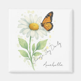 Inspirational Magnet - Daisy & Butterfly マグネット