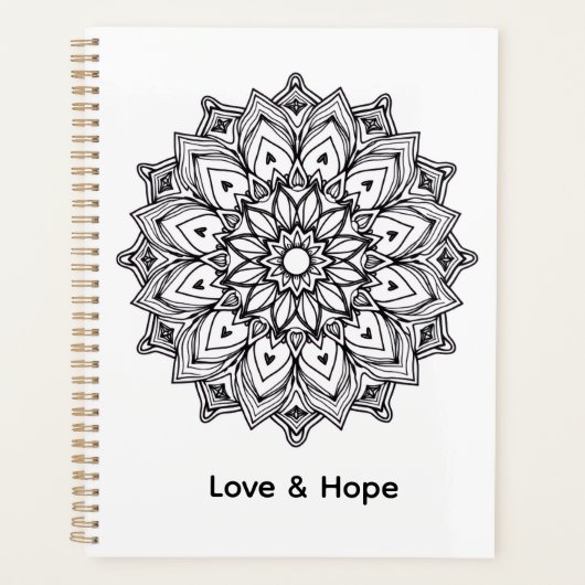 Inspirational Mandala Love & Hope: Planner プランナー手帳 (正面)