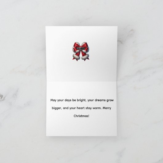 Inspirational Merry Christmas Message サンキューカード (内部)