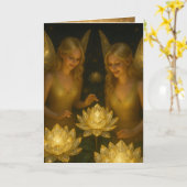 Inspirational Message Follow Your Dreams Believe カード (黄色い花)