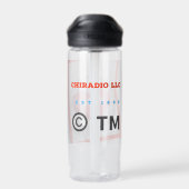 Inspirational Message Water Bottle ChiRadioLLC™ ウォーターボトル (背面)