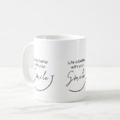 Inspirational Minimalist Typography Quote Gift コーヒーマグカップ (正面左)
