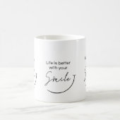 Inspirational Minimalist Typography Quote Gift コーヒーマグカップ (中央)