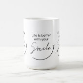 Inspirational Minimalist Typography Quote Gift コーヒーマグカップ (中央)
