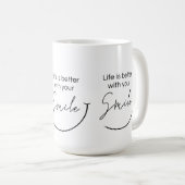 Inspirational Minimalist Typography Quote Gift コーヒーマグカップ (正面右)