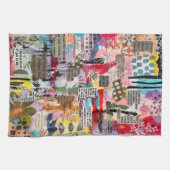 Inspirational Mixed Media Collage Kitchen Towel キッチンタオル (横)
