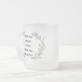 Inspirational Mom Quote Frosted Glass Mug フロストグラスマグカップ (正面左)