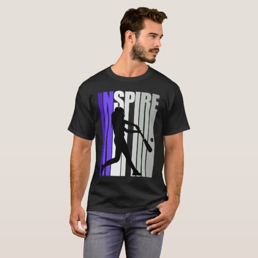 Inspirational Motivational Baseball Instructor Tea Tシャツ (正面フル)