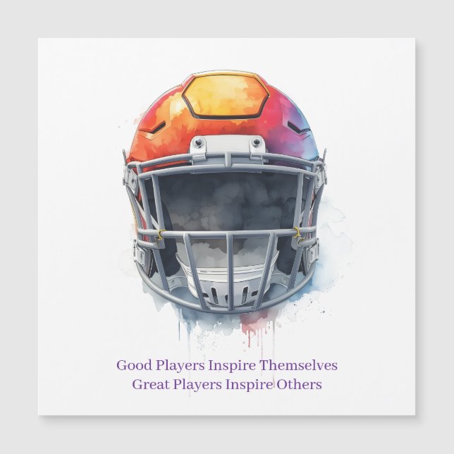 Inspirational Motivational Football Helmet  (正面)