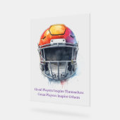 Inspirational Motivational Football Helmet  アクリルサイン (傾斜)